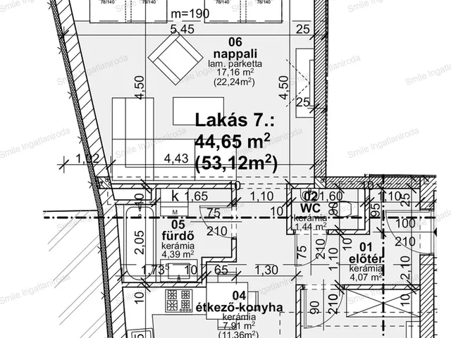 Eladó lakás Nyíregyháza, Belváros 53 nm