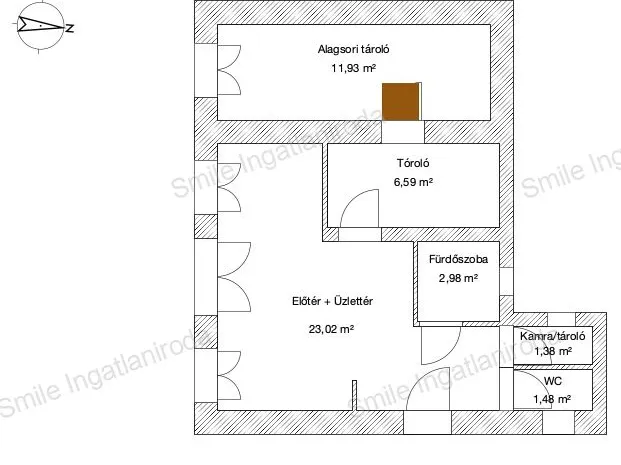 Eladó kereskedelmi és ipari ingatlan Nyíregyháza, Belváros 37 nm