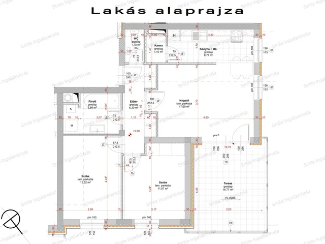Eladó lakás Nyíregyháza, Malomkert 82 nm