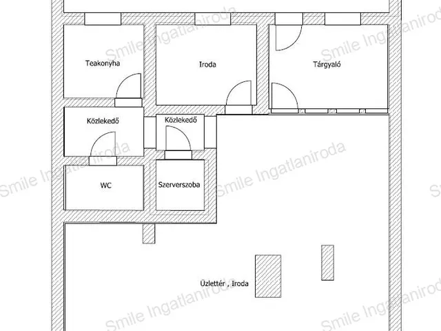 Kiadó kereskedelmi és ipari ingatlan Nyíregyháza, Belváros 130 nm