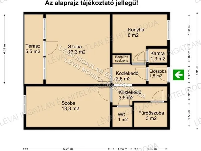 Eladó lakás Békéscsaba, Belváros 56 nm