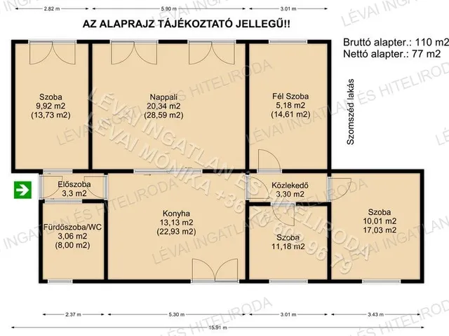 Eladó lakás Békéscsaba, Belváros 110 nm
