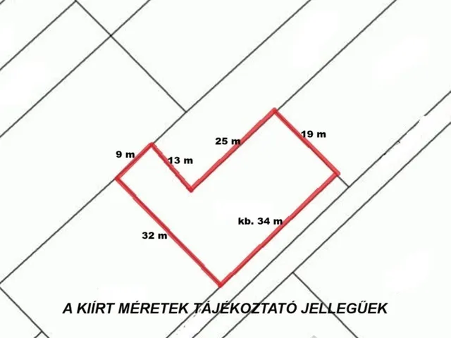 Eladó telek Dabas 763 nm