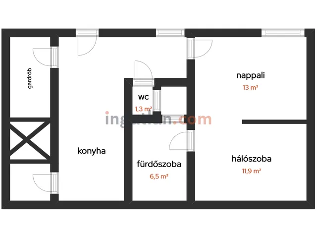 Eladó lakás Budapest V. kerület 59 nm