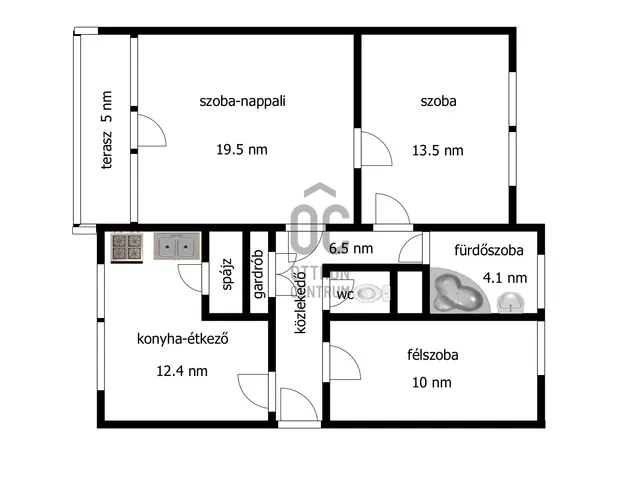 Kiadó lakás Kisvárda 70 nm