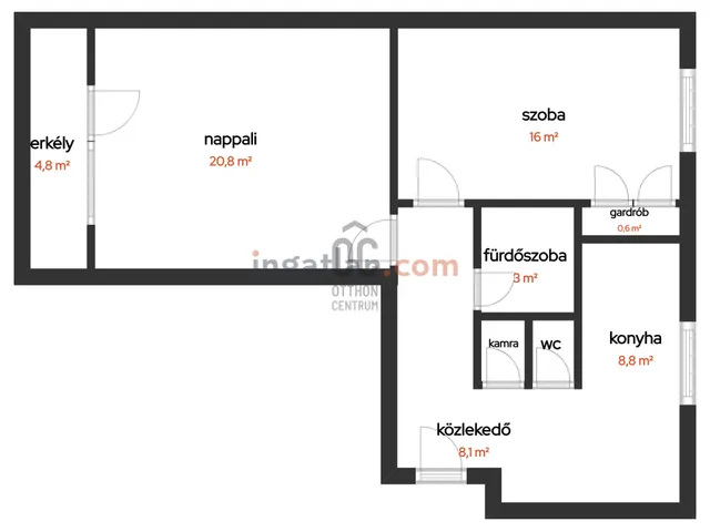 Eladó lakás Pécs, Ledina 60 nm