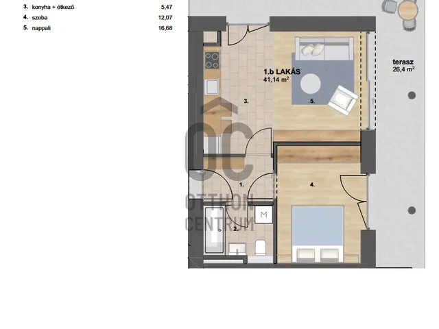 Eladó lakás Balatonfüred 42 nm