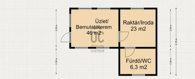 Kiadó kereskedelmi és ipari ingatlan Letenye 75 nm