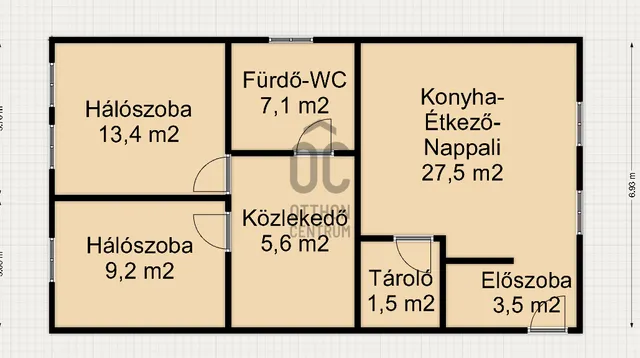 Eladó lakás Nagykanizsa, Belváros 67 nm