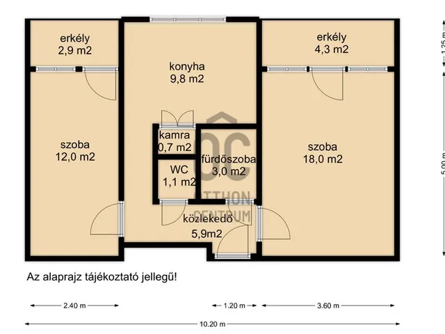 Eladó lakás Nagykanizsa 54 nm