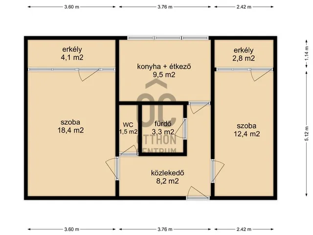 Eladó lakás Nagykanizsa 54 nm