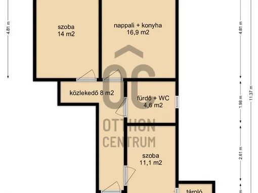 Eladó lakás Nagykanizsa, Belváros 56 nm
