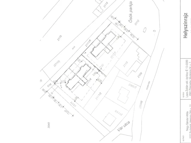 Eladó telek Piliscsaba, Ófalu, Vár u.1 3500 nm