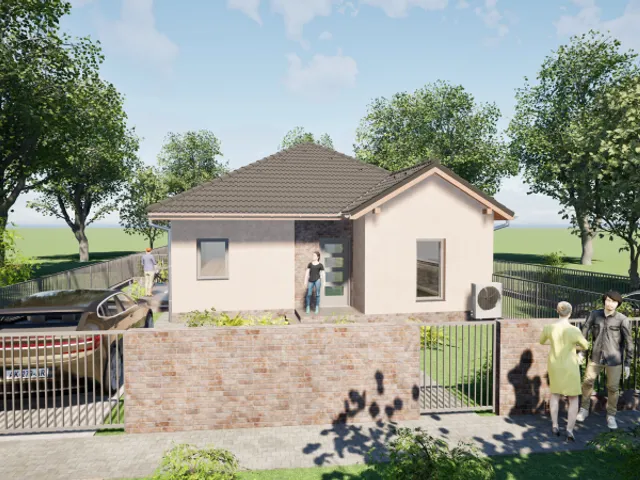 Eladó ház Kiskunlacháza, 2 percre a kisDunától, új építésű, 4szobás ikerház! 78 nm