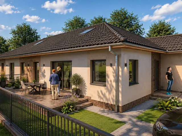 Eladó ház Kiskunlacháza, 2 percre a kisDunától, új építésű, 4szobás ikerház! 75 nm