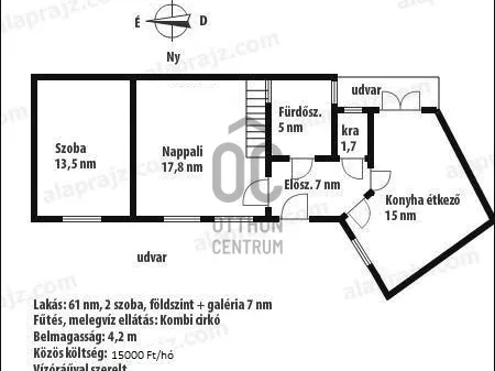 Eladó lakás Budapest XI. kerület, Lágymányos, Bartók Béla út 61 nm