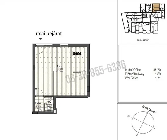 Eladó kereskedelmi és ipari ingatlan Budapest IX. kerület 39 nm