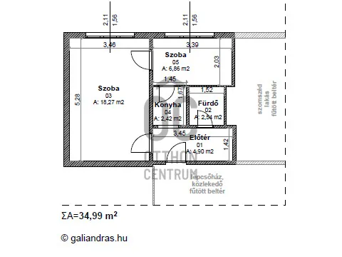 Kiadó lakás Ózd 35 nm