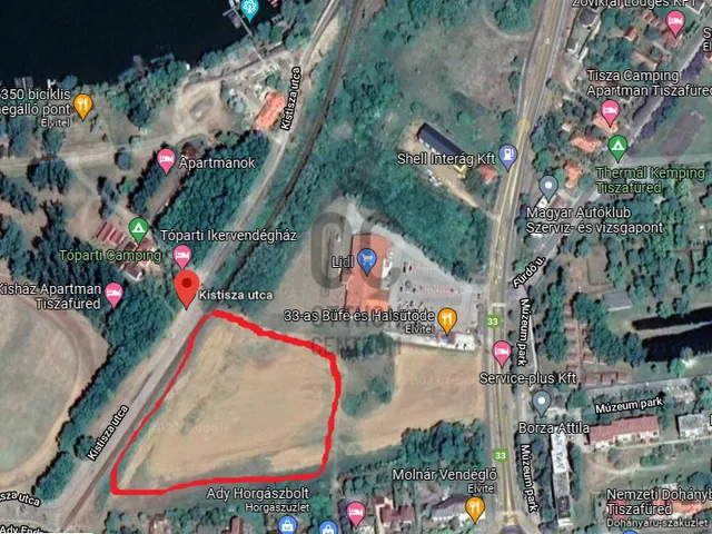 Eladó telek Tiszafüred 493 nm