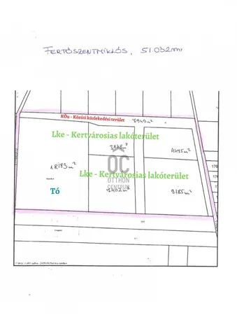 Eladó telek Fertőszentmiklós, Szerdahely 51032 nm