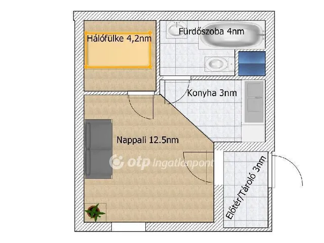 Eladó lakás Budapest VIII. kerület 26 nm