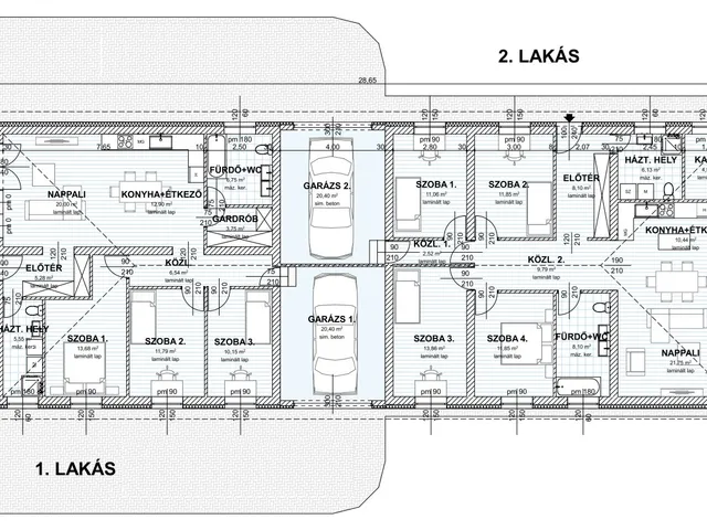 Eladó új építésű lakópark Bocskaikert 125 nm