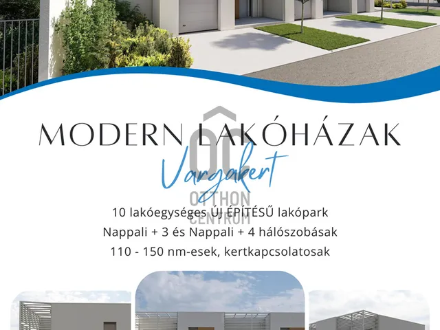 Eladó új építésű lakópark Debrecen, Vargakert 107 nm