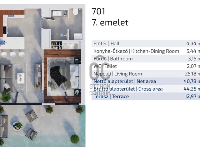 Kiadó lakás Debrecen, Nagyerdő 45 nm