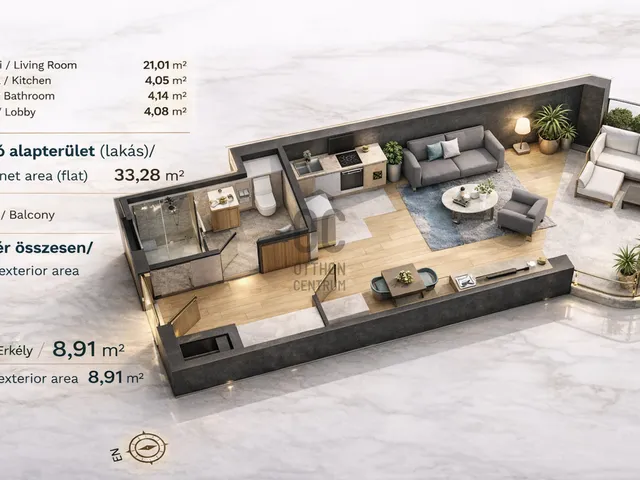 Eladó lakás Budapest XIII. kerület 33 nm