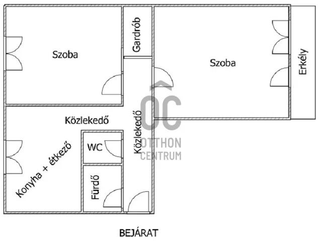 Kiadó lakás Miskolc, Belváros 55 nm