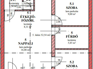 Eladó lakás Cegléd 52 nm