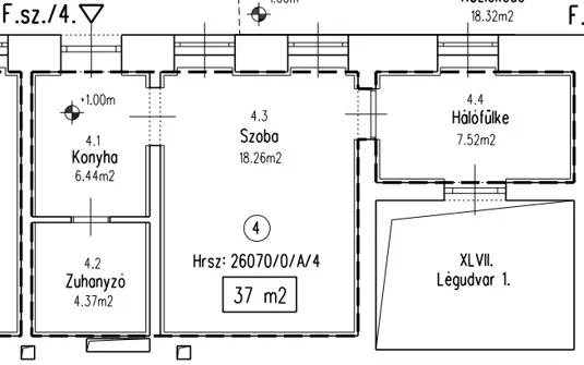 Eladó lakás Budapest XIII. kerület 37 nm