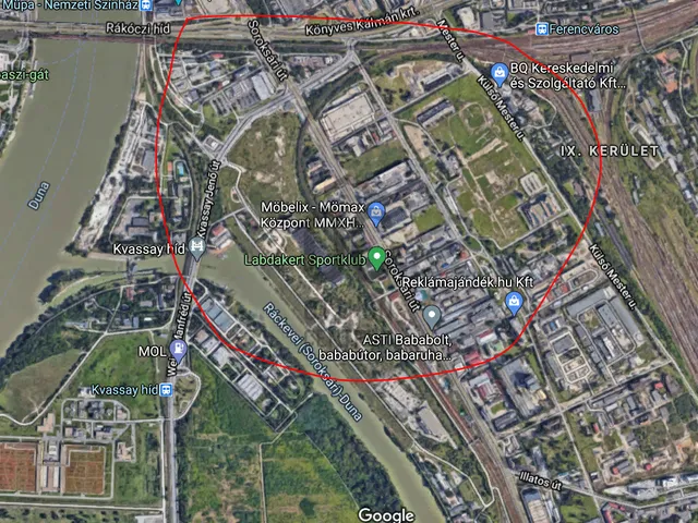 Eladó telek Budapest IX. kerület, Belső Ferencváros 9100 nm