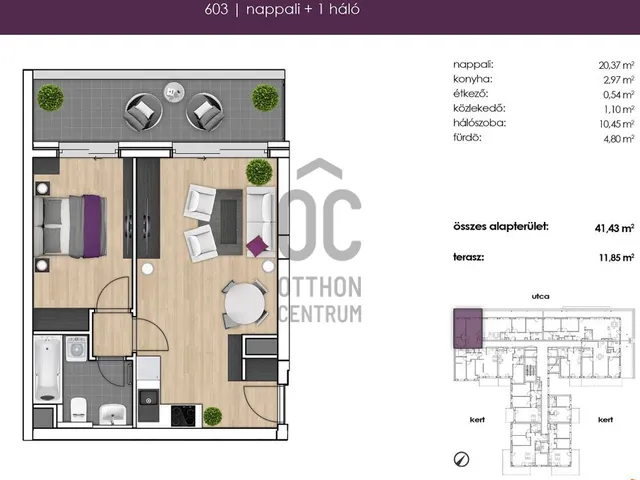 Eladó lakás Budapest XIII. kerület, Lőportárdűlő 41 nm