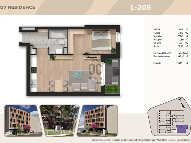 Eladó lakás Budapest XIII. kerület 45 nm