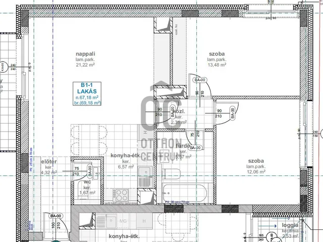 Eladó lakás Budapest XIII. kerület, Angyalföld 67 nm
