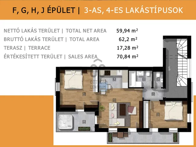 Eladó lakás Budapest XXIII. kerület, Soroksár-Újtelep 59 nm