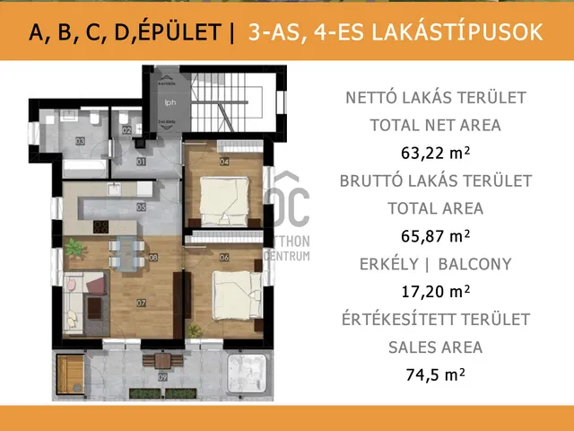 Eladó lakás Budapest XXIII. kerület, Soroksár-Újtelep 63 nm