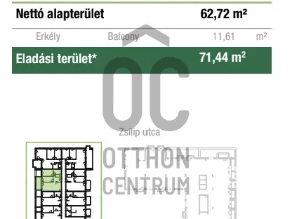 Eladó lakás Budapest XIII. kerület 62 nm