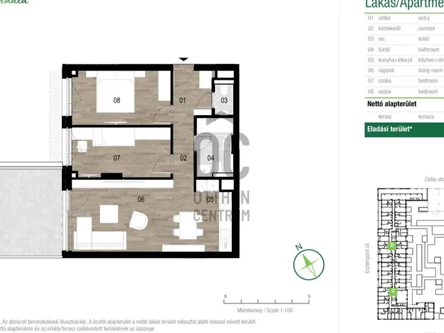 Eladó lakás Budapest XIII. kerület 62 nm