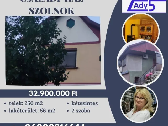 Eladó ház Szolnok, Alcsisziget 56 nm