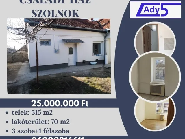 Eladó ház Szolnok, Papírgyári lakótelep 70 nm