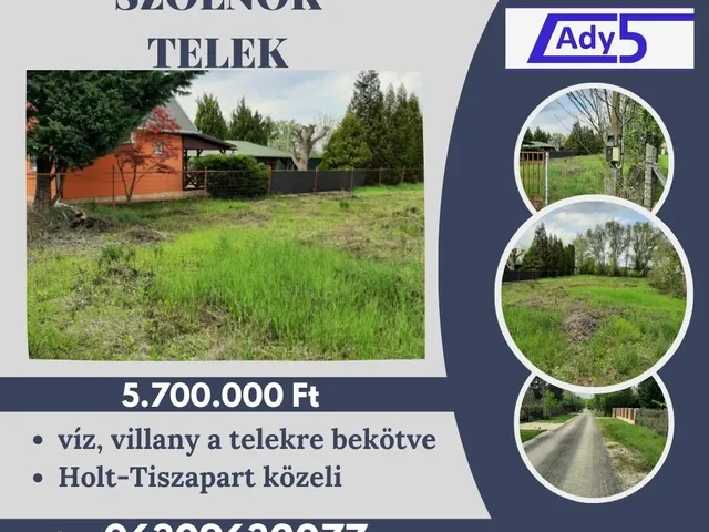 Eladó telek Szolnok, Alcsisziget 800 nm