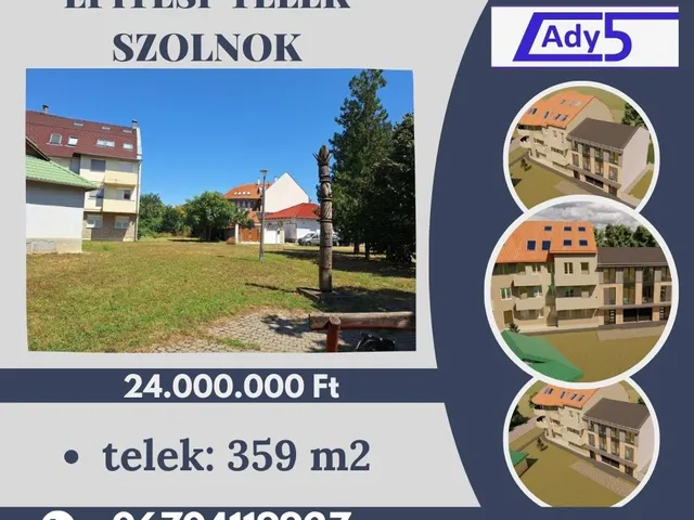 Eladó telek Szolnok, Belváros 359 nm