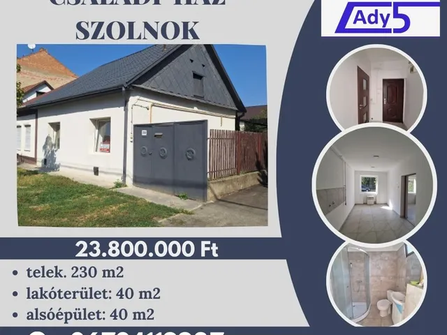 Eladó ház Szolnok, Belváros 40 nm