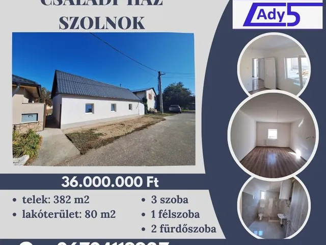 Eladó ház Szolnok, Déli városrész 80 nm