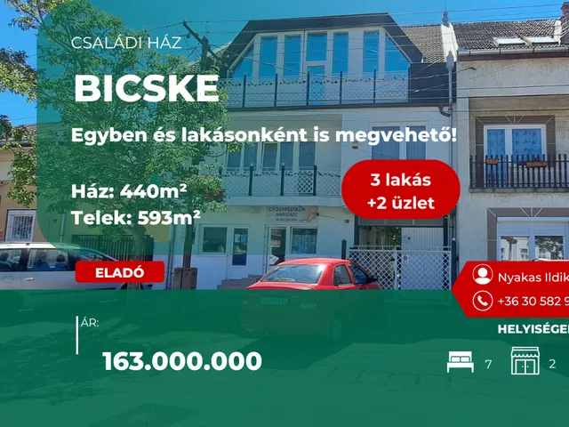 Eladó ház Bicske 440 nm