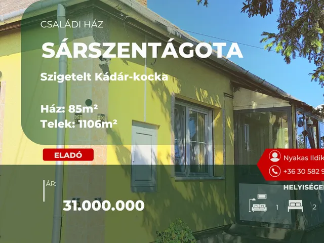 Eladó ház Sárszentágota 85 nm