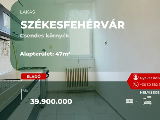 Eladó lakás Székesfehérvár, Búrtelep 47 nm