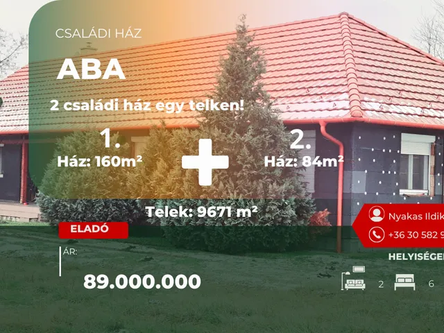 Eladó ház Aba 244 nm